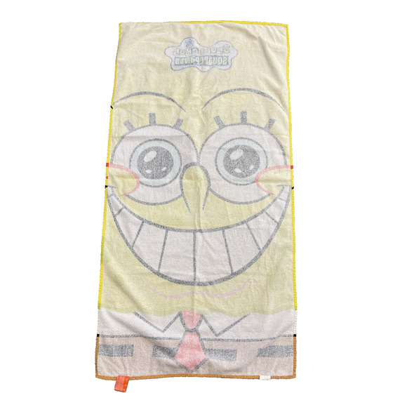 Nickelodeon 2003 Spongebob Squarepants Pool Beach Cotton Towel Vintage - Picture 2 of 5